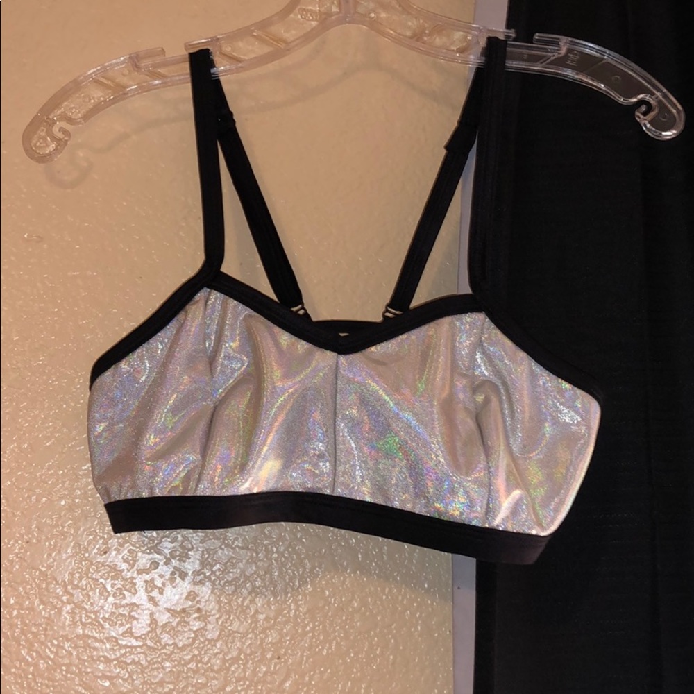 Sliver holographic bralette